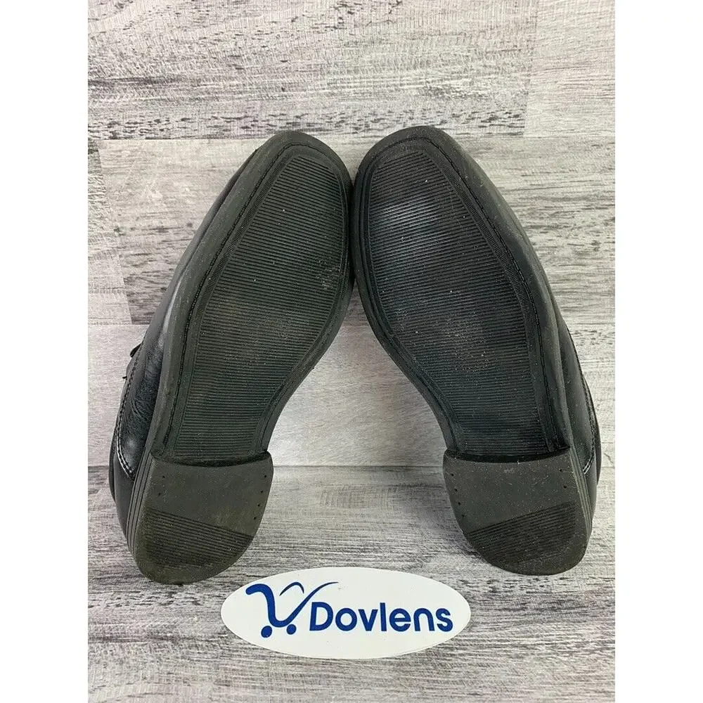 1901 Boys Black Dress Shoes Slip-On Size 1M